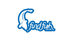 A logo for a fishing website called findfish